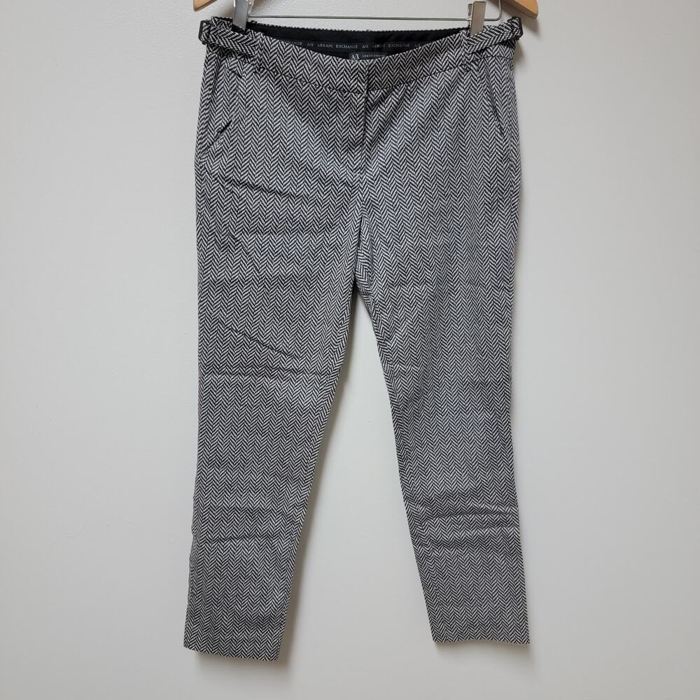 Armani Exchange Women's Ankle Pants SIDE Buckled Waist Size 8